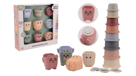 Johntoy Happy World Bio Stapeleimer und Badebecher