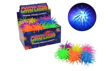 Johntoy Spike Fluffy Ball mit Licht, Ø 12 cm