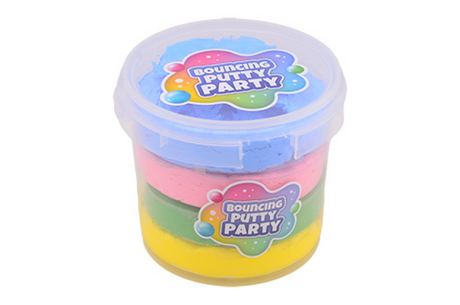 Johntoy Regenbogen-Sprungkneteimer, 400 Gramm