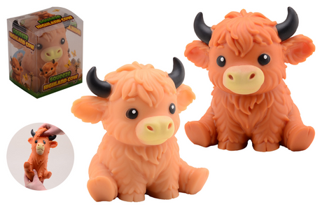 Johntoy Squeeze Anti-Stress-Hochlandkuh