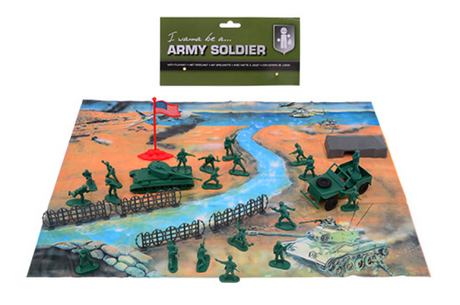 Johntoy Army Forces-Spielset mit Spielmatte