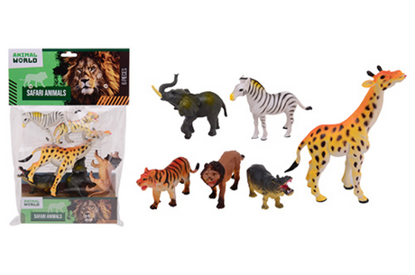 Johntoy animal world wilde dieren 6 in zak