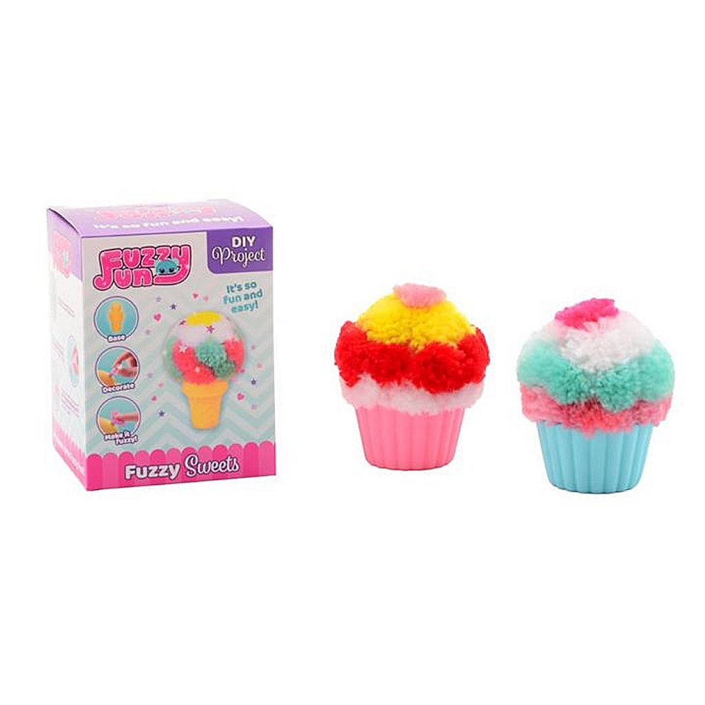 Lav grundlæggende fuzzy sjov cupcake