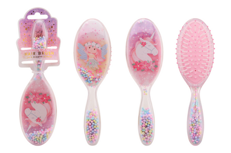 Johntoy rosa Haarbürste für Kinder – Einhorn-Fee – 21 x 5 x 4 cm
