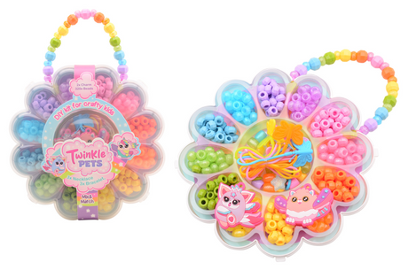 Johntoy Twinkle Pets – Perlenset in Blumenbox.