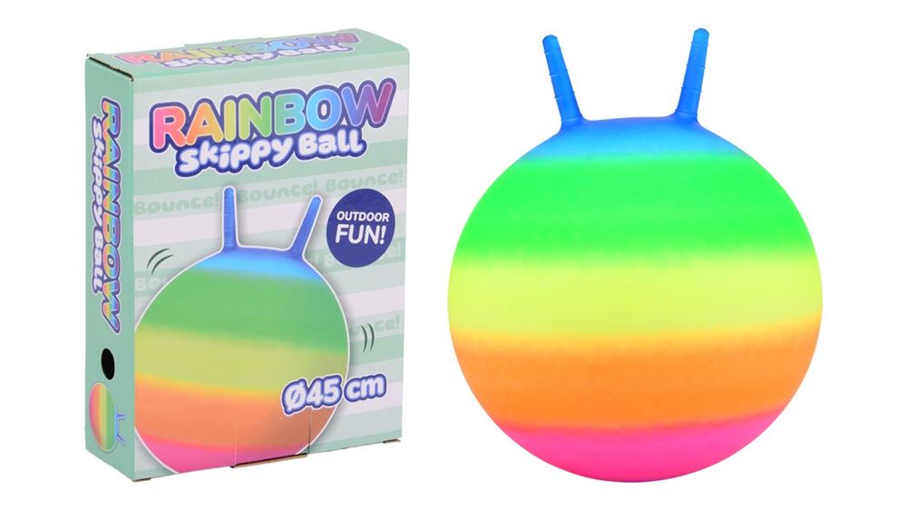 Johntoy Outdoor-Spaß-Regenbogen-Skippy-Ball, 45 cm