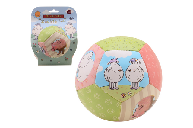 Johntoy Mike Molly weicher Ball in sanfter Farbe. 0+