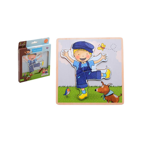 Johntoy jouã©coâ® – Fien Teun Holzpuzzle Teun 5 Teile