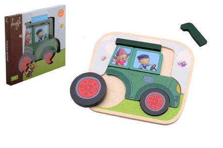 Johntoy jouéco® fien teun Traktor-Puzzle aus Holz