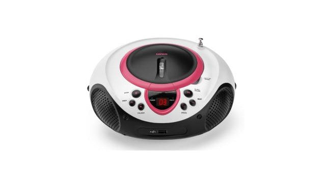 Lenco SCD38 Tragbarer CD -USB -Player Pink