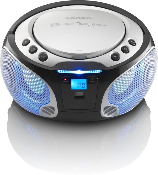 Lenco SCD-550 Radio Portable CD Player Silver