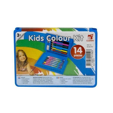 Clown Kinder-Malkoffer 14-teilig