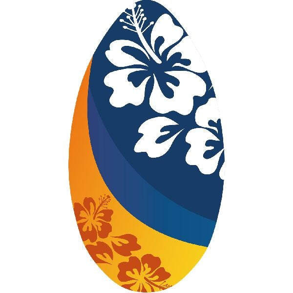 Sportx skimboard flower oranje blauw 100 cm