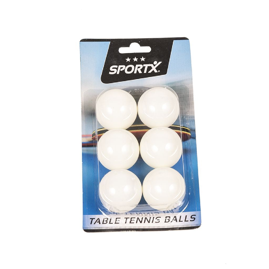 Sportx Tischtennisbälle auf Blister, 6st.