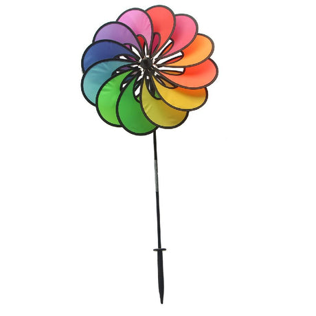 Rhombus großer Blumen-Regenbogen-Windfänger 48x73 cm