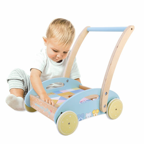 Rubo Toys Woezel und Pip Holzblockwagen 27x35x36 cm
