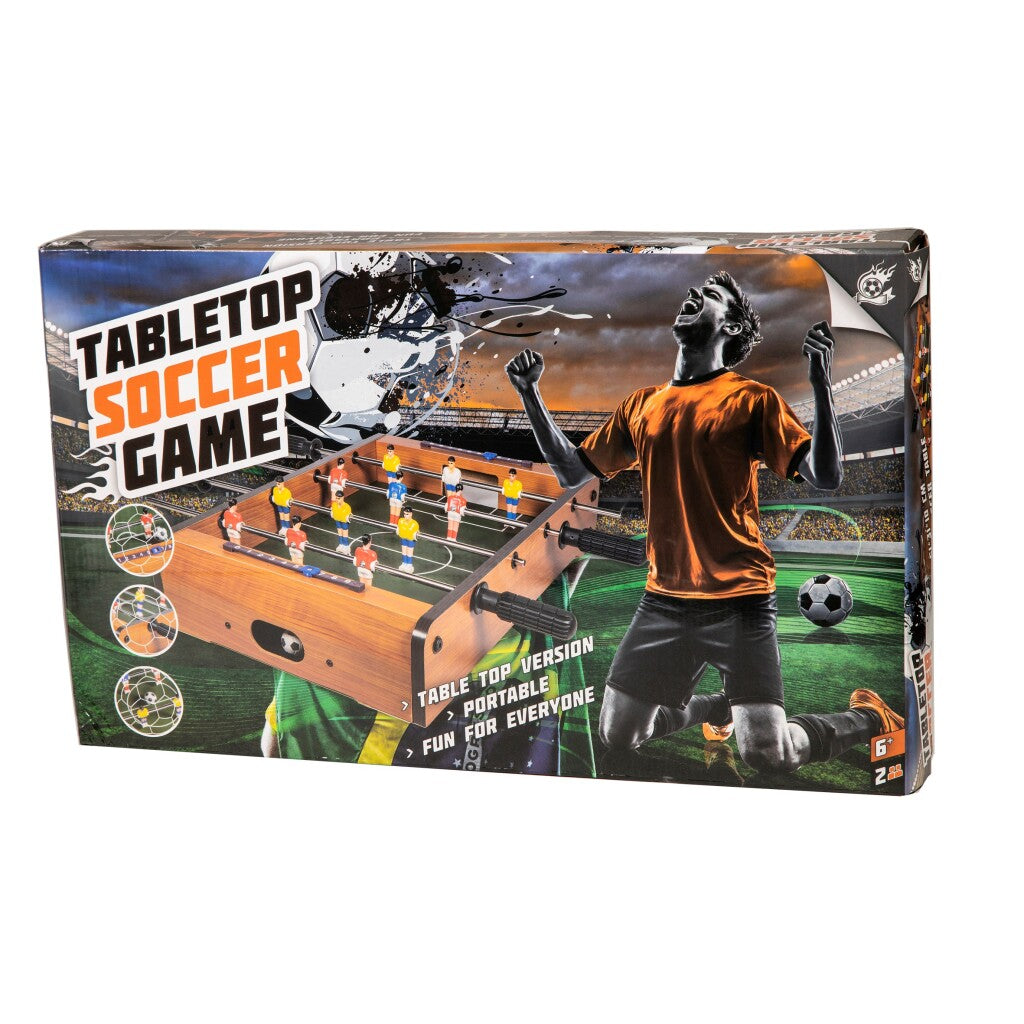 Einfacher Fußballtisch aus Holz, 51 x 31 x 10 cm