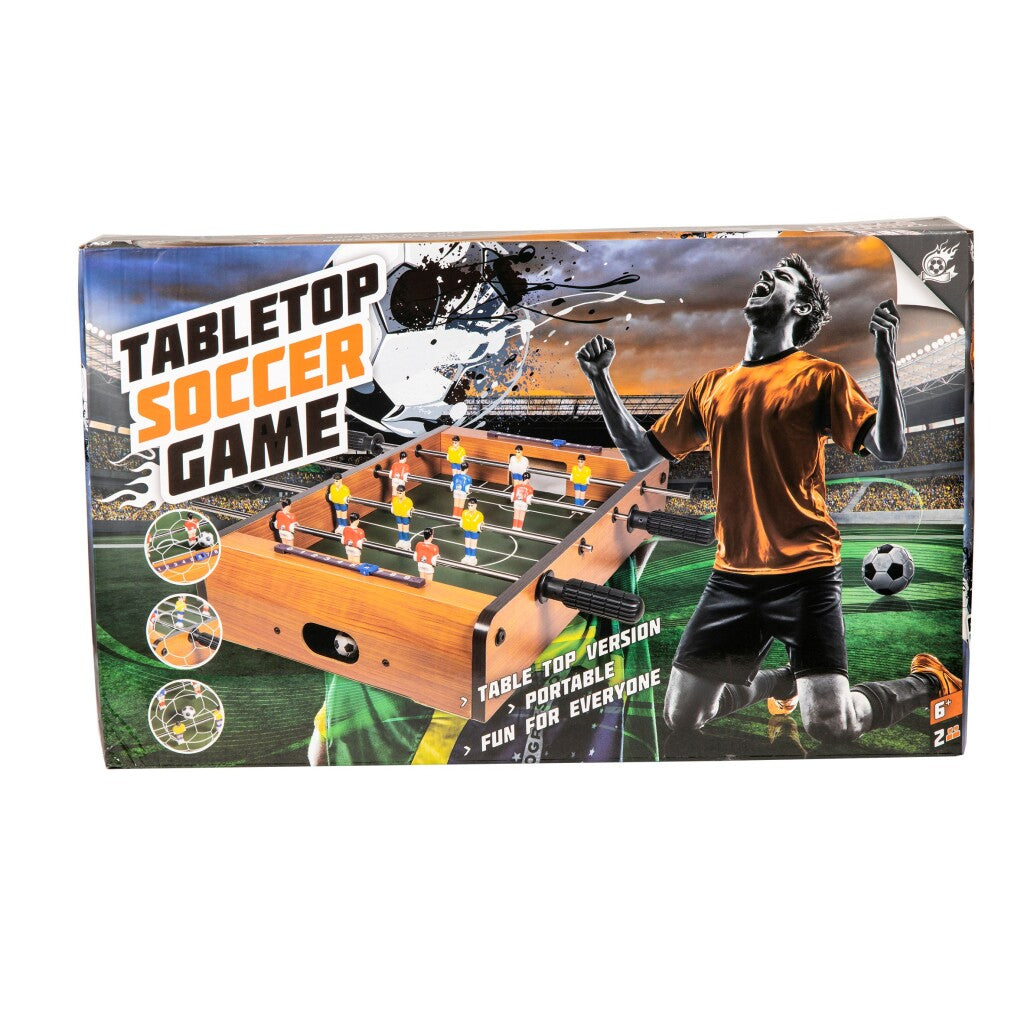 Einfacher Fußballtisch aus Holz, 51 x 31 x 10 cm