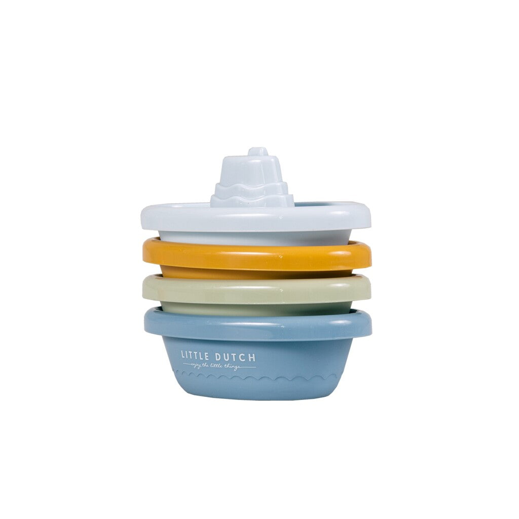 Little Dutch 4 Badeboote-Set blau