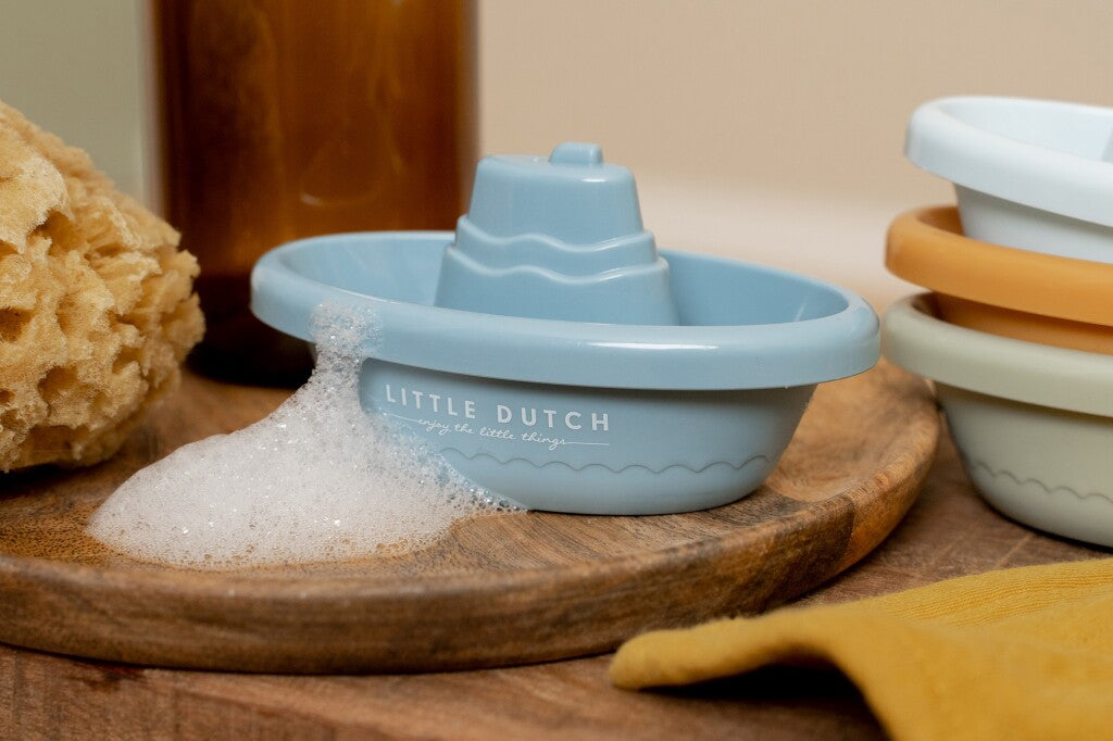 Little Dutch 4 Badeboote-Set blau