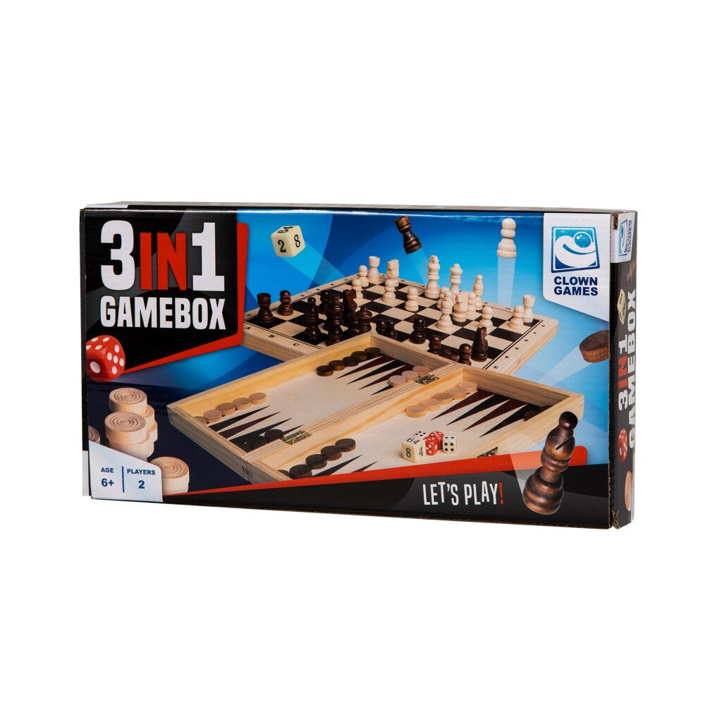 Klovnske igre 3in1 Game Box Wood