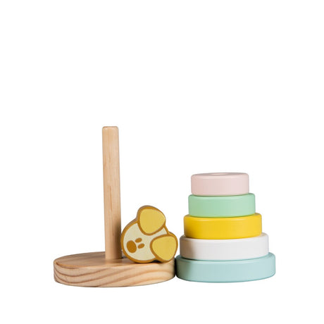 Rubo Toys Woezel und Pip Pip Baby-Stapelturm, 7-teilig.