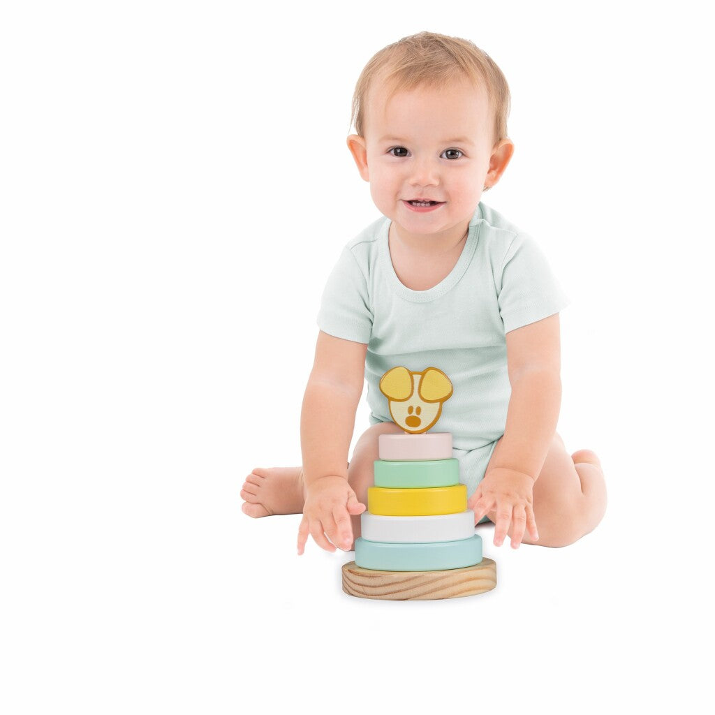 Rubo Toys Woezel und Pip Pip Baby Stack Tower, 7dlg.