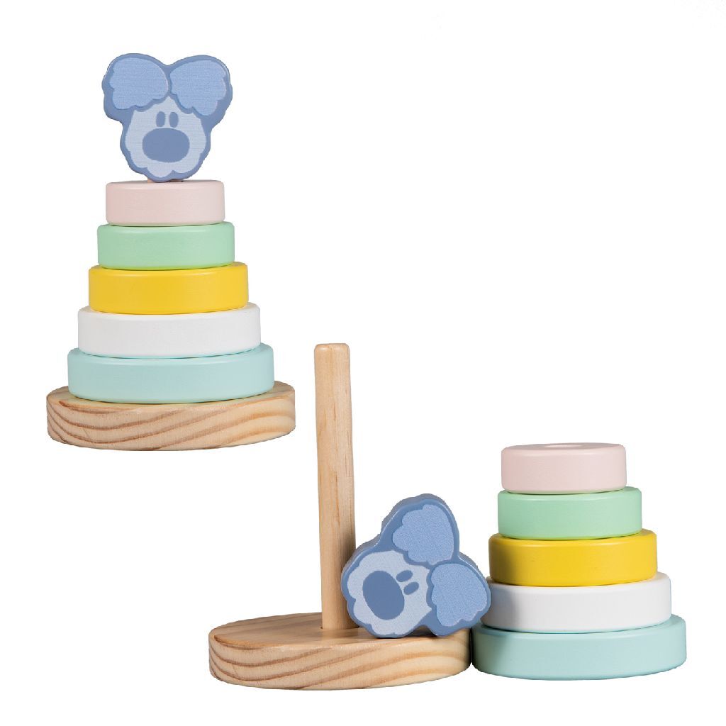 Rubo Toys Woezel und Pip Woezel Baby-Stapelturm, 7-teilig.