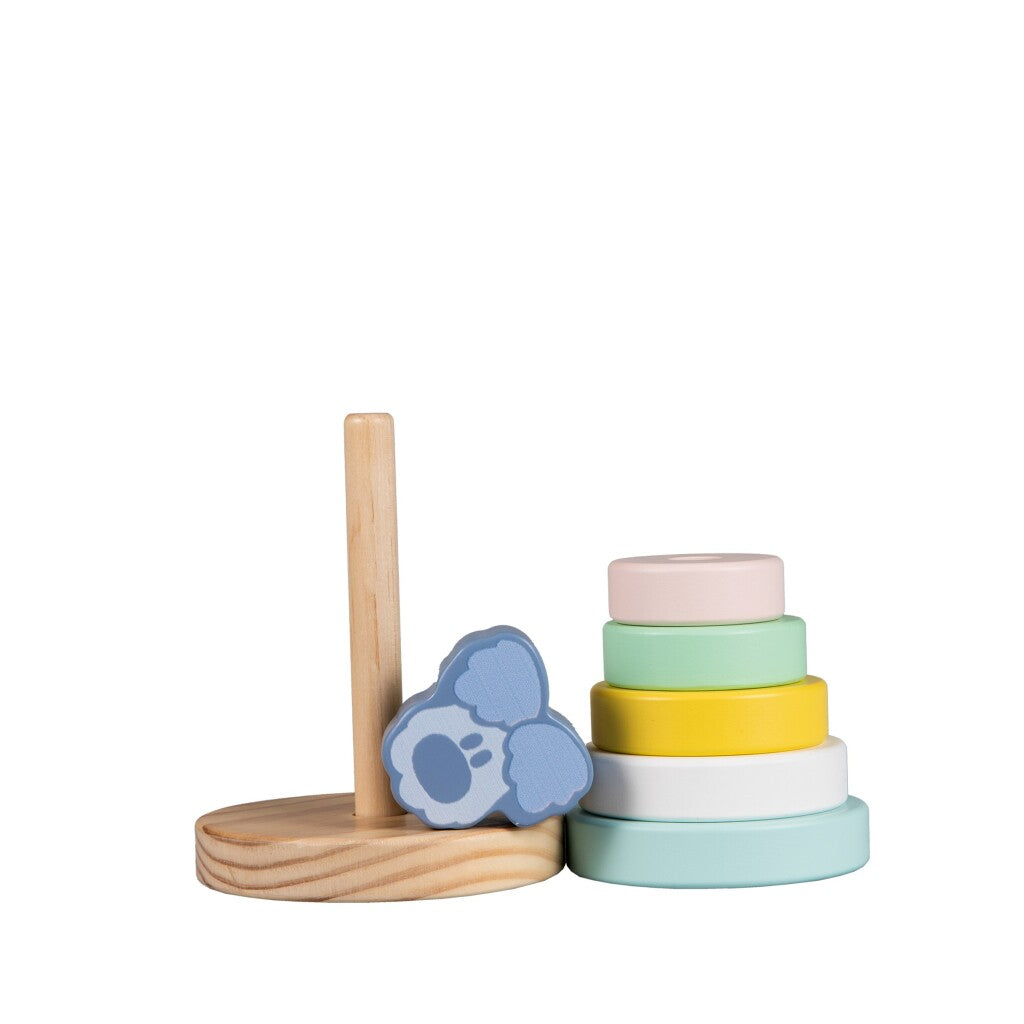 Rubo Toys Woezel und Pip Woezel Baby-Stapelturm, 7-teilig.