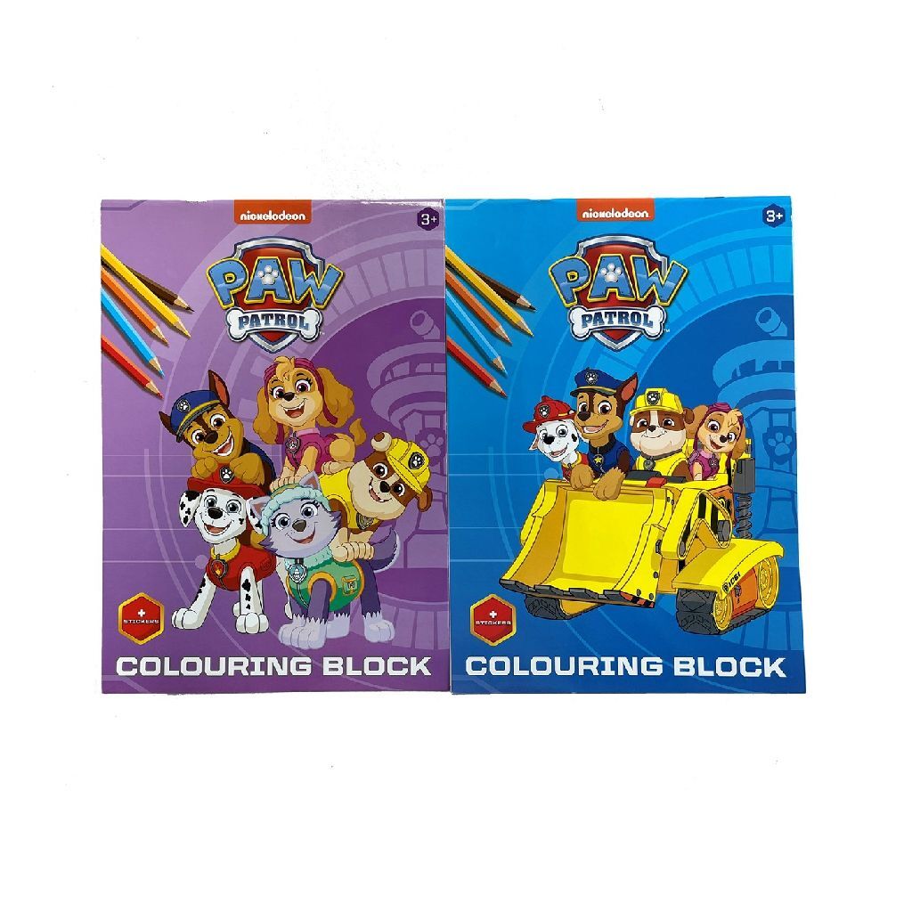 PAW PATROL A4 Coloring Book + Stickers