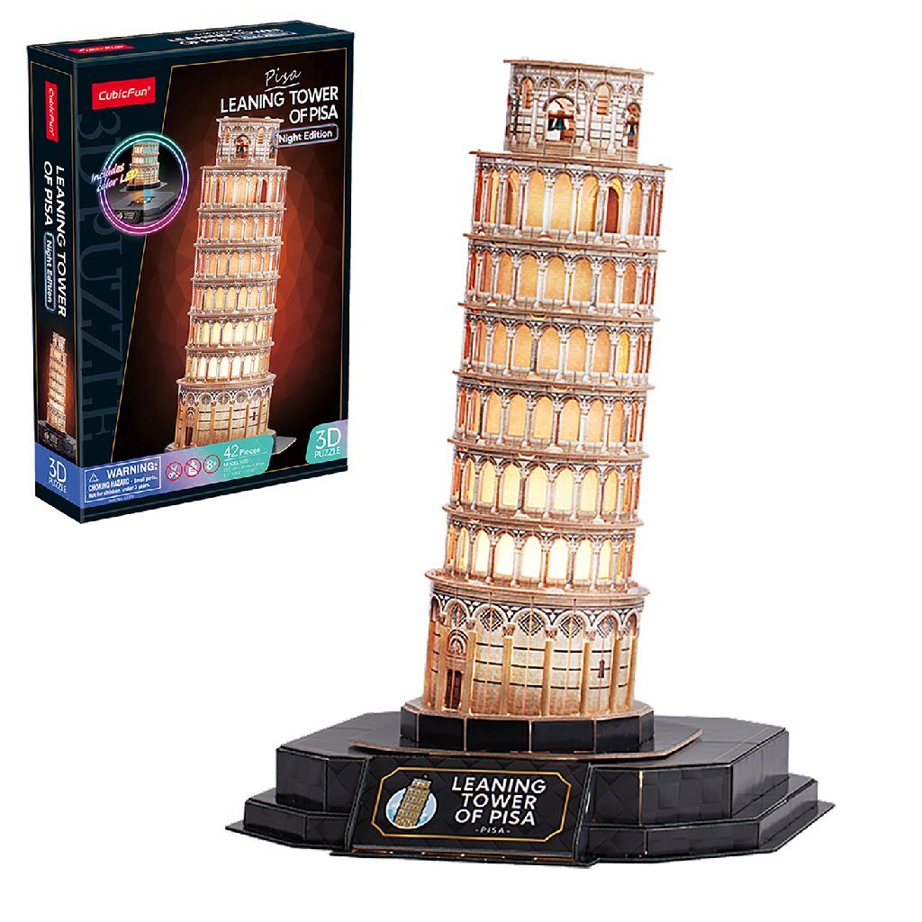 Sześcienne zagadki 3D PISA + Light 42 sztuki