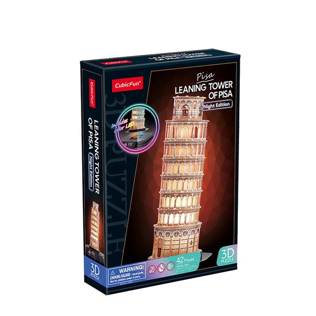 Sześcienne zagadki 3D PISA + Light 42 sztuki