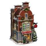 Kubisches lustiges 3D-Puzzle Holländisches Haus Winterkäseladen + Licht 60 Teile