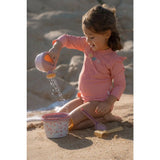 Little Dutch Strandset mit rosa Blumen, 5-teilig.