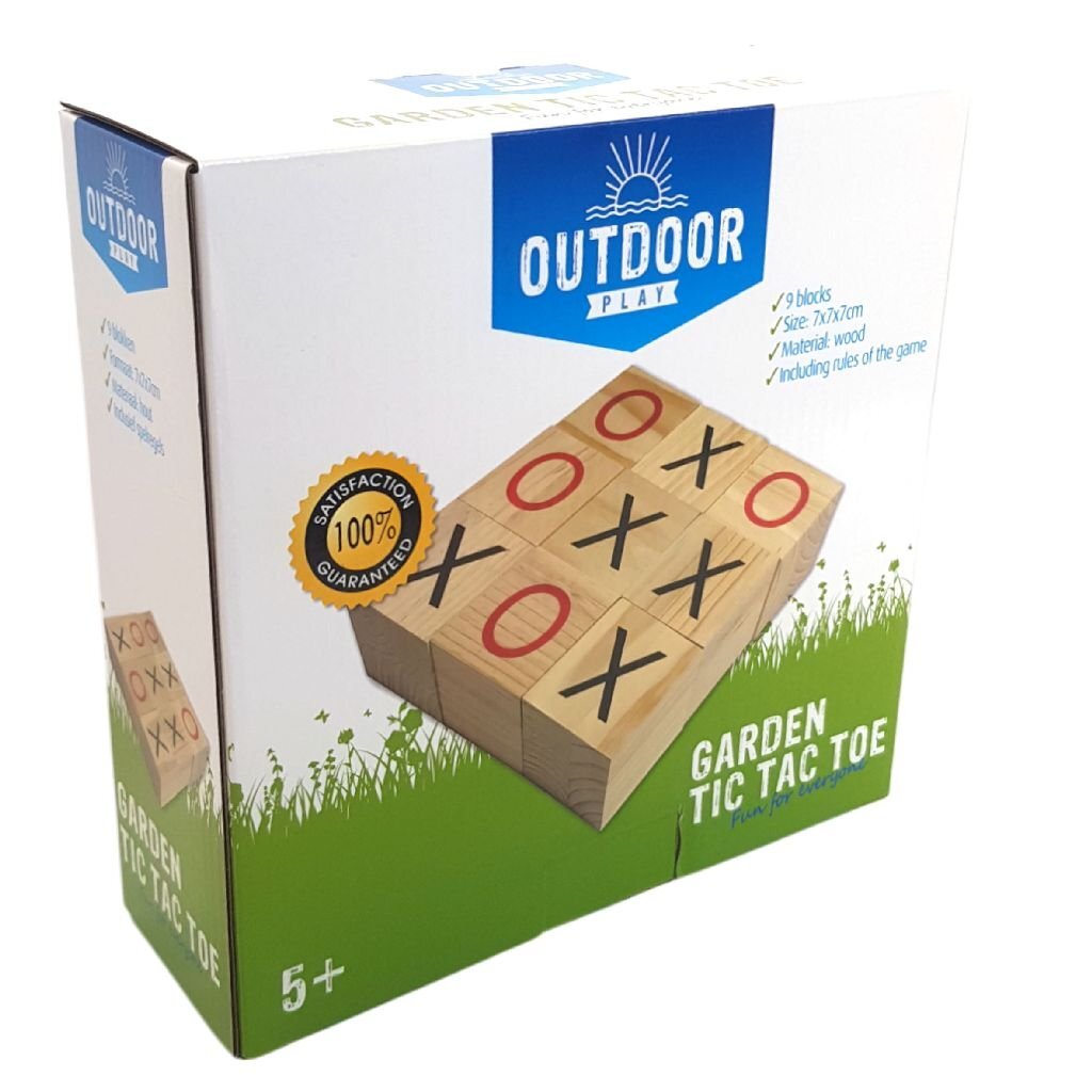 Tic-Tac-Toe-Eier aus Holz zum Spielen im Freien