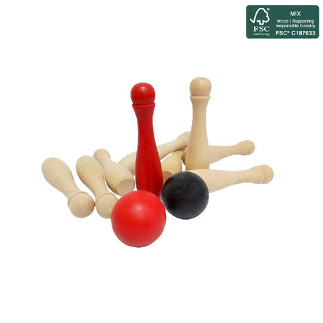 Outdoor-Spielgarten-Bowling-Holz