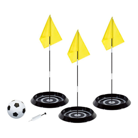Outdoor-Fußballspiel-Fußgolf-Set mit Toren und Ball.