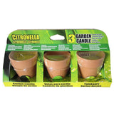 Bougies de base de la citronnelle en pot en terre cuite 6,5 cm 3 pièces