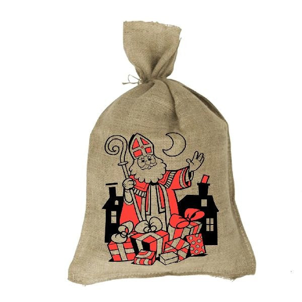 Grundlegende Sinterklaas-Tasche Jute 50x80 cm