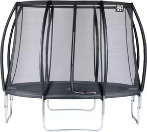 Spiel auf Sporttrampolin Black Line mit Sicherheitsnetz 305 cm