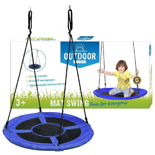 Outdoor Play Swing Matt Blue, 100 cm