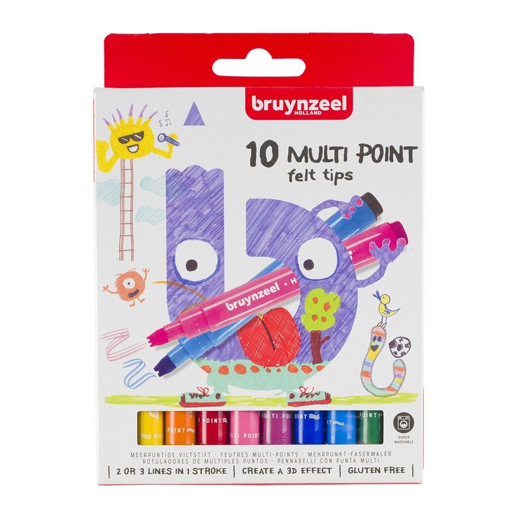 Bruynzeel Kids Zigzag Viltstifts, 10e.