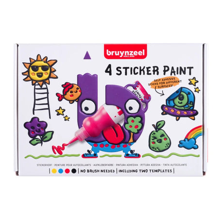 Bruynzeel Kinderaufkleber-Farbset mit 4 Farben