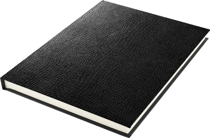 Kangaro k-5320 Skizzenbuch, A5, cremefarben, 120 g leeres Papier, 140 Seiten, Hardcover, schwarz