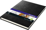Kangaro k-5320 Skizzenbuch, A5, cremefarben, 120 g leeres Papier, 140 Seiten, Hardcover, schwarz
