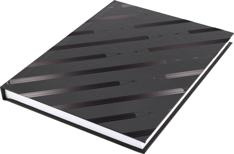 Kangaro K-5585 Dummy-Buch, A5, blanko, Hardcover, 80 Seiten, 140 g/m², schwarzes Design