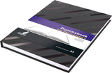 Kangaro K-5585 Dummy-Buch, A5, blanko, Hardcover, 80 Seiten, 140 g/m², schwarzes Design