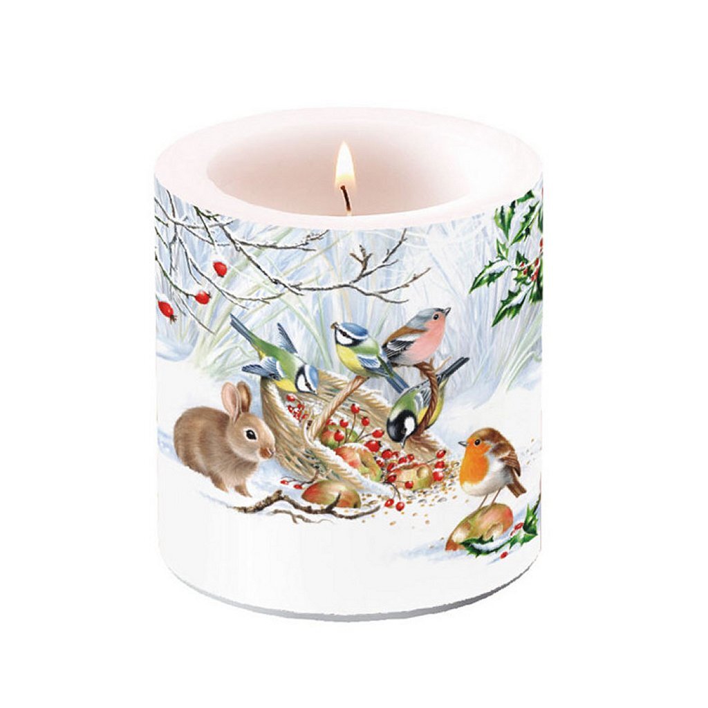 Ambiente Ambiente Winter Treat Stub candle 35 burning hours 7.5x8 cm