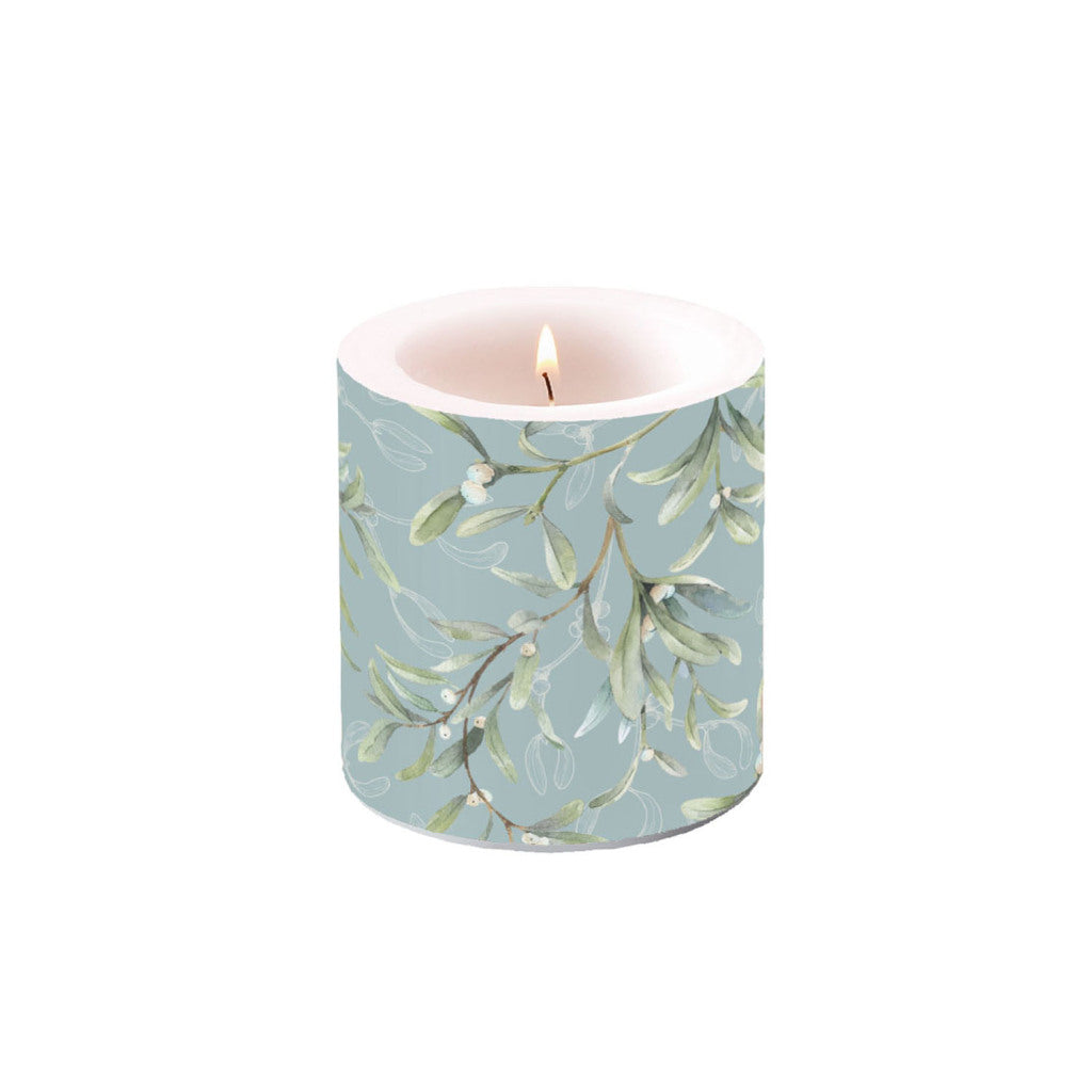 Ambiente stupid candle Mistletoe all over 7.5x8 cm green