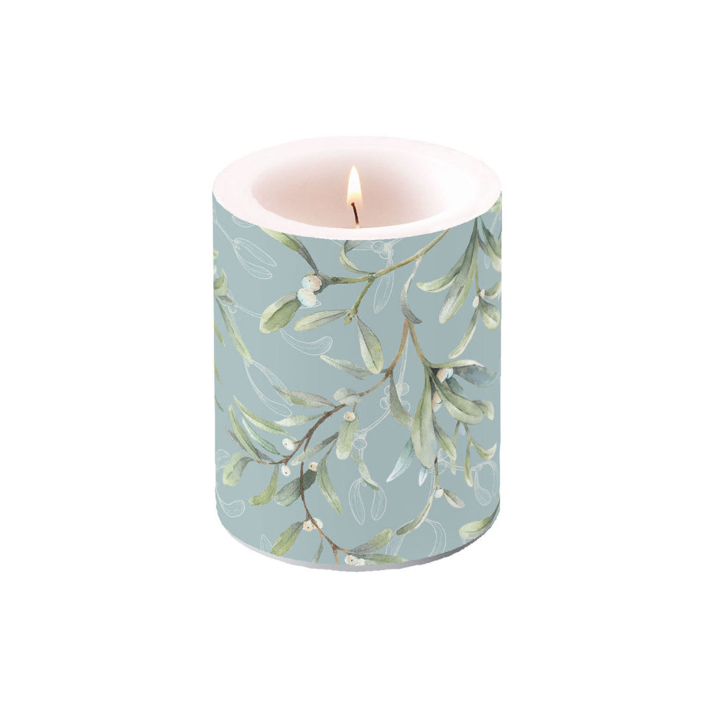 Ambiente Stub Candele Mistletoe All circa 10x12 cm verde